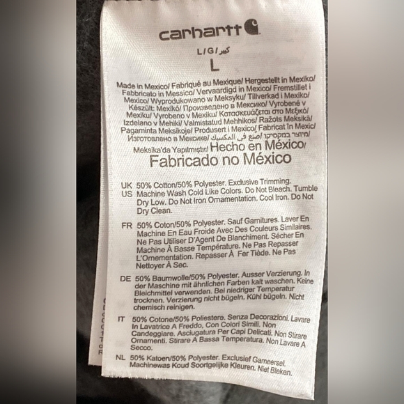 Carhartt® Midweight Hooded Graphic Sleeve Logo Sweatshirt Size L NWOTMSRP $59.99 - Picture 7 of 7